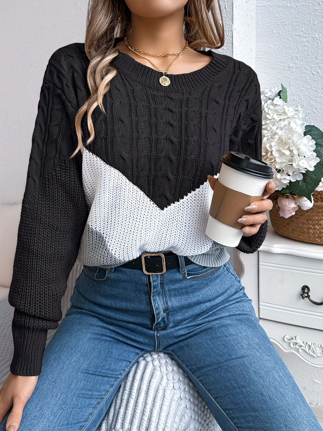 The Mila Color-Block Sweater