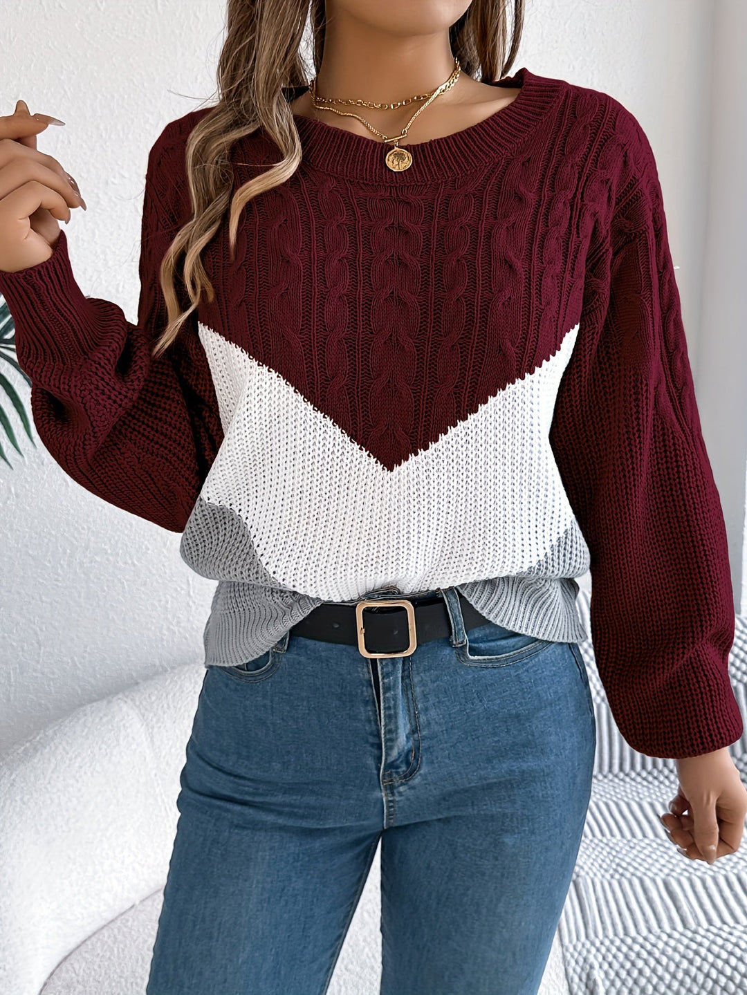 The Mila Color-Block Sweater
