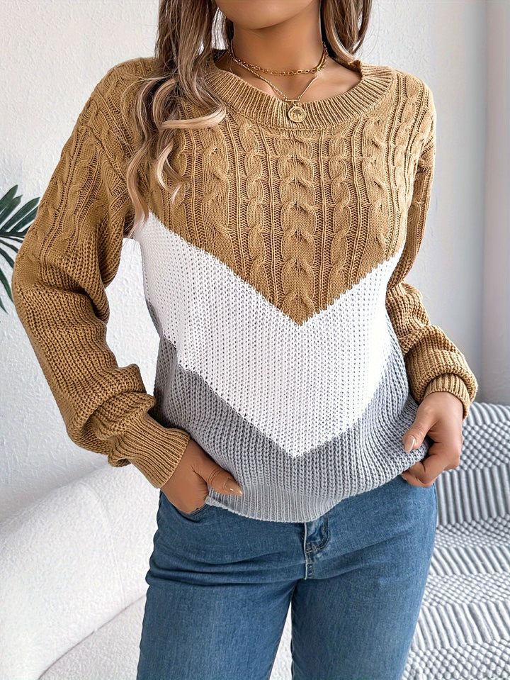 The Mila Color-Block Sweater