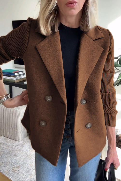 Harper | Relaxed Open-Front Blazer for Women in Dark Brown