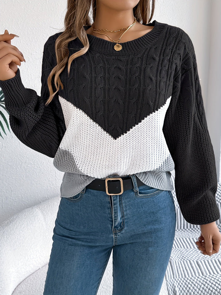 The Mila Color-Block Sweater