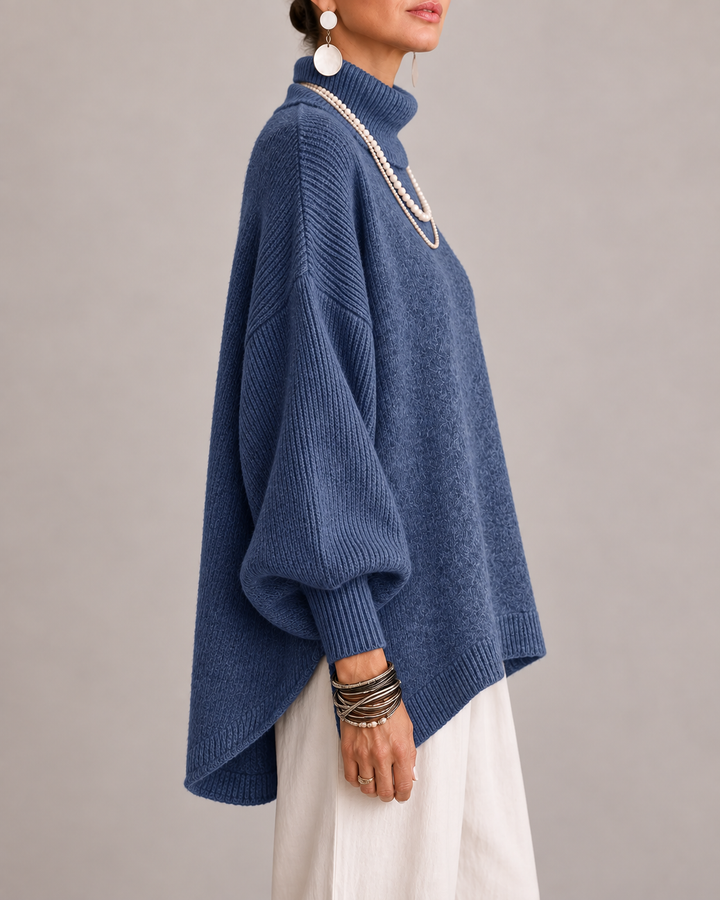 Ada | Draped High-Neck Sweater for Women