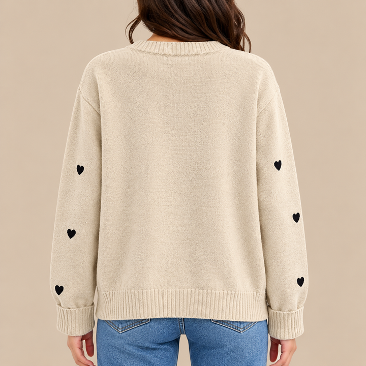 Juno | Heart Pattern Button Cardigan for Women