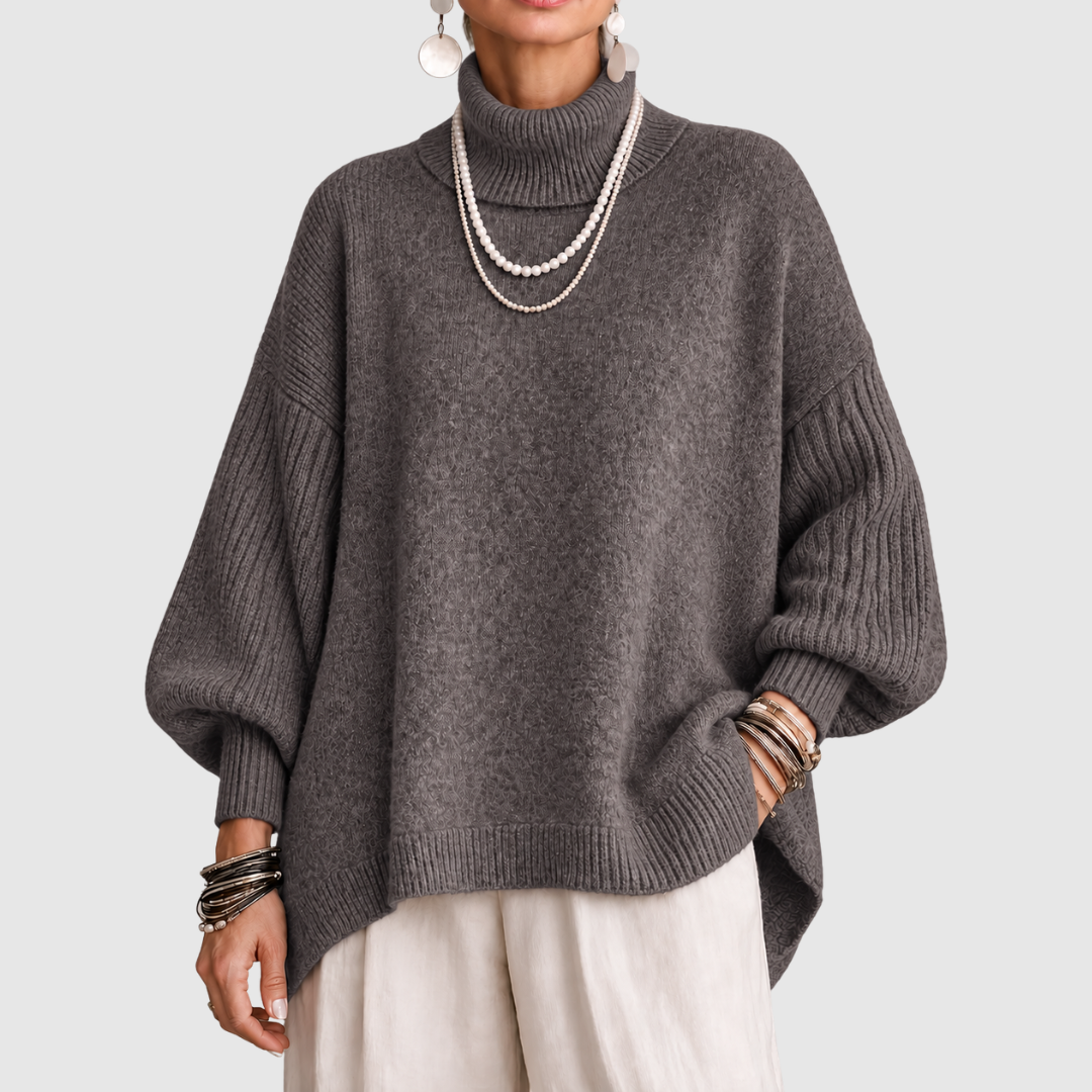 Ada | Draped High-Neck Sweater for Women