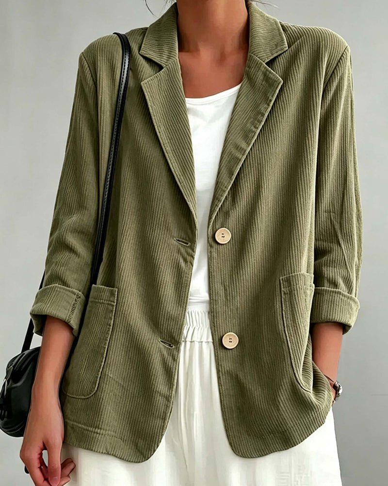 Sloane | Single-Breasted Blazer for Women in Olive