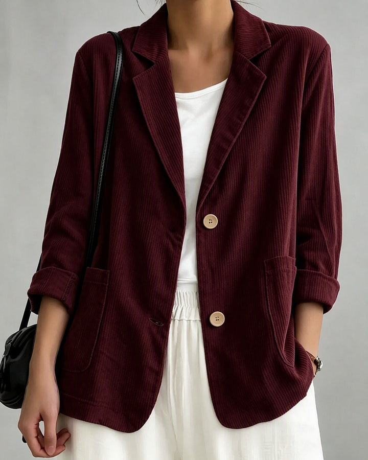 Sloane | Single-Breasted Blazer for Women in Burgundy