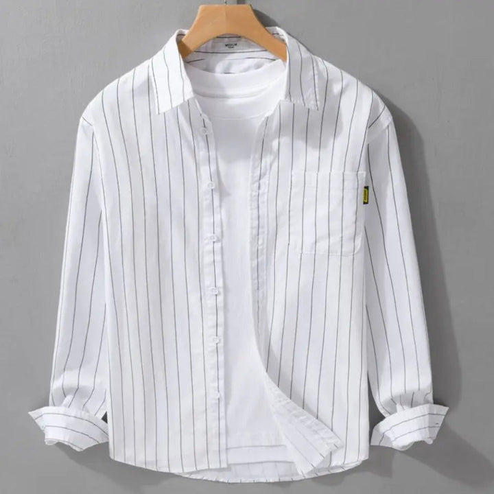 Jonah | Striped Button-Front Shirt for Men