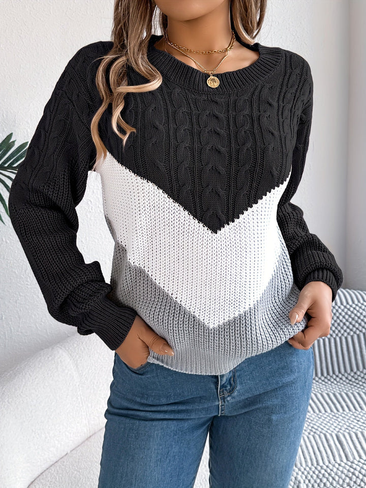 The Mila Color-Block Sweater