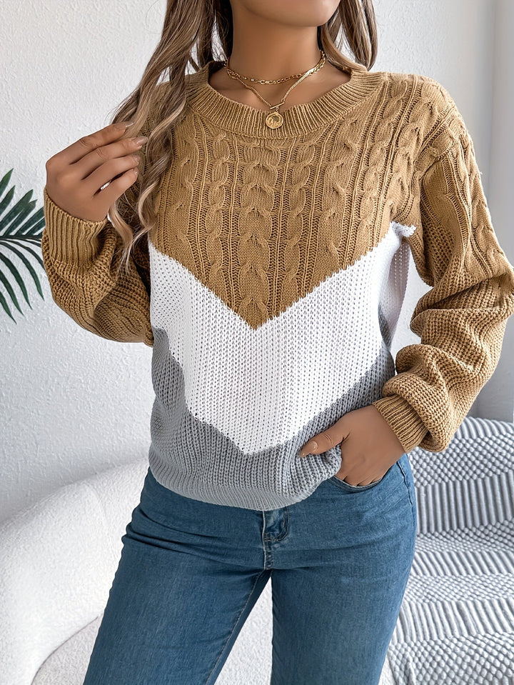 The Mila Color-Block Sweater