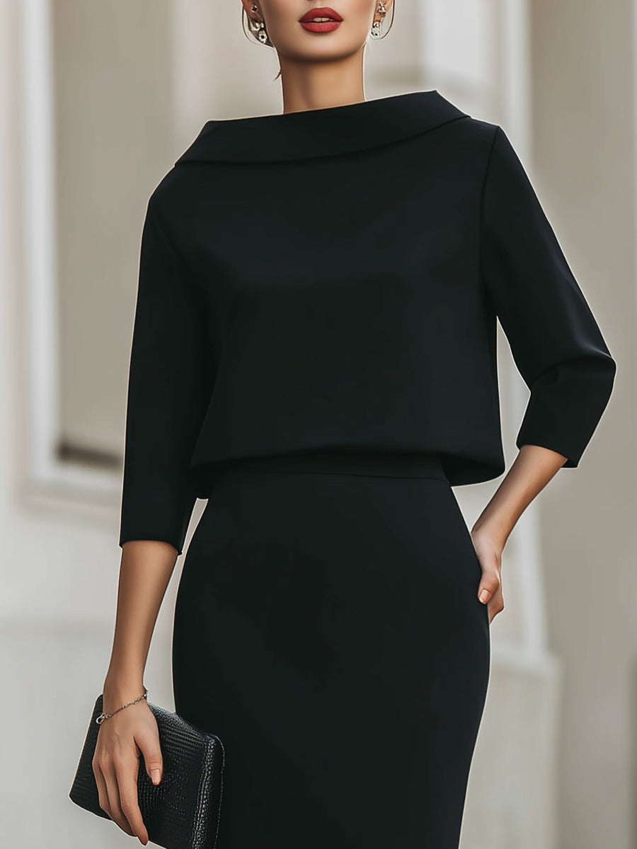 Alma | Boat-Neck Top and Pants Set for Women