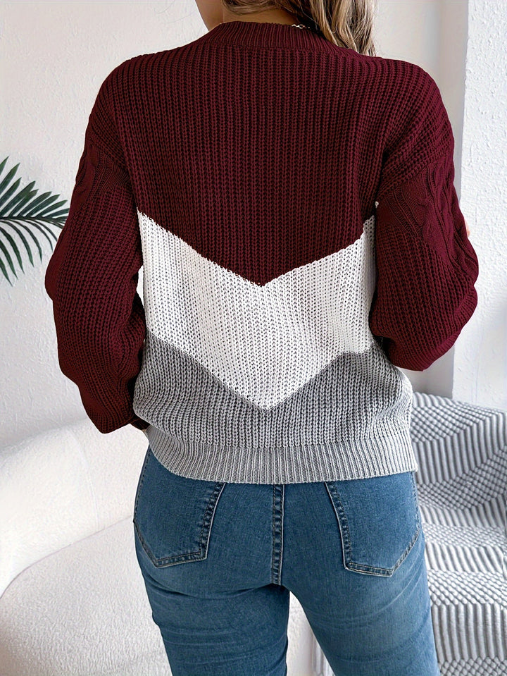 The Mila Color-Block Sweater