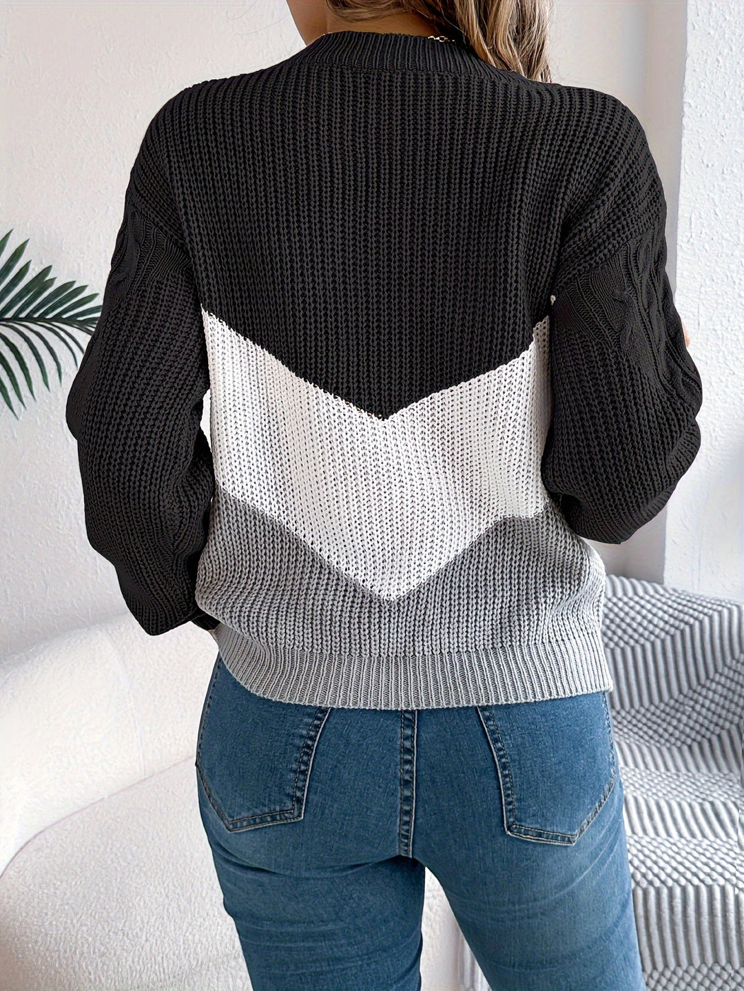 The Mila Color-Block Sweater