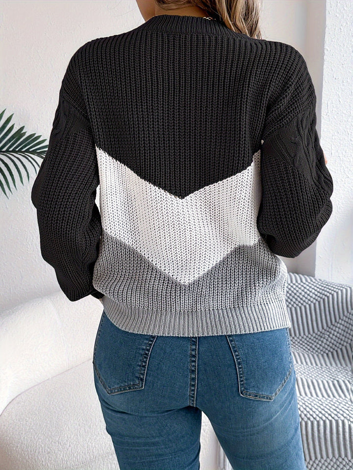 The Mila Color-Block Sweater