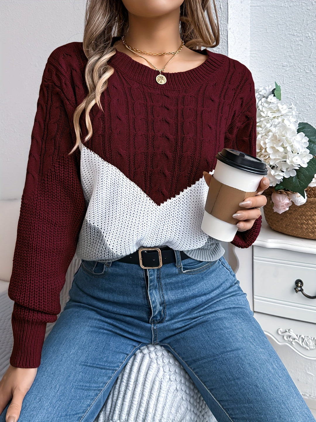 The Mila Color-Block Sweater