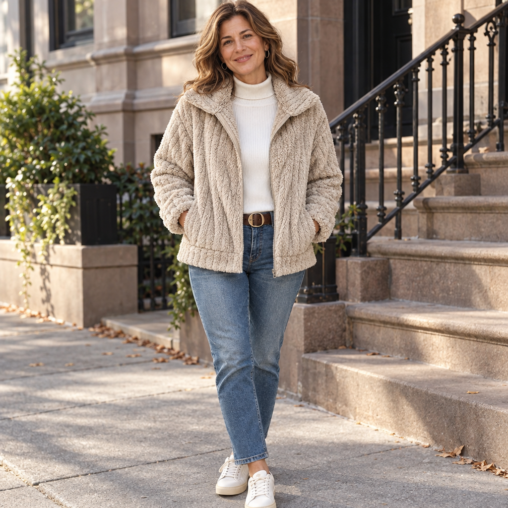 Willa | Plush Quilted Zip-Up Jacket for Women