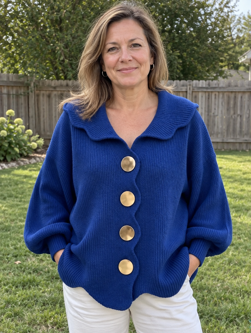 Wren | Ribbed Button-Front Cardigan for Women