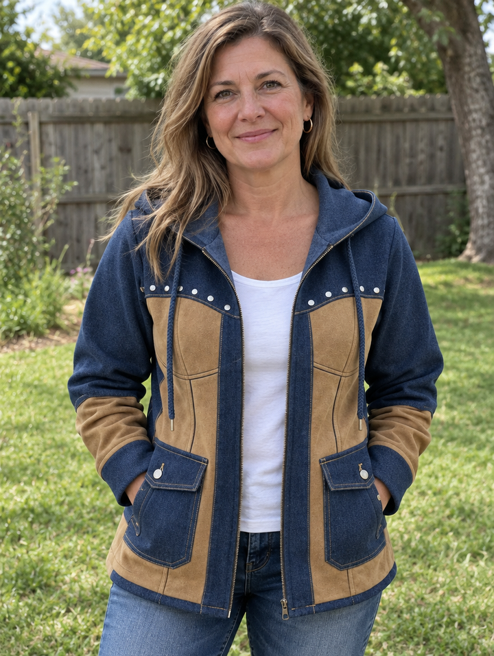 Bea | Two-Tone Hooded Jacket for Women