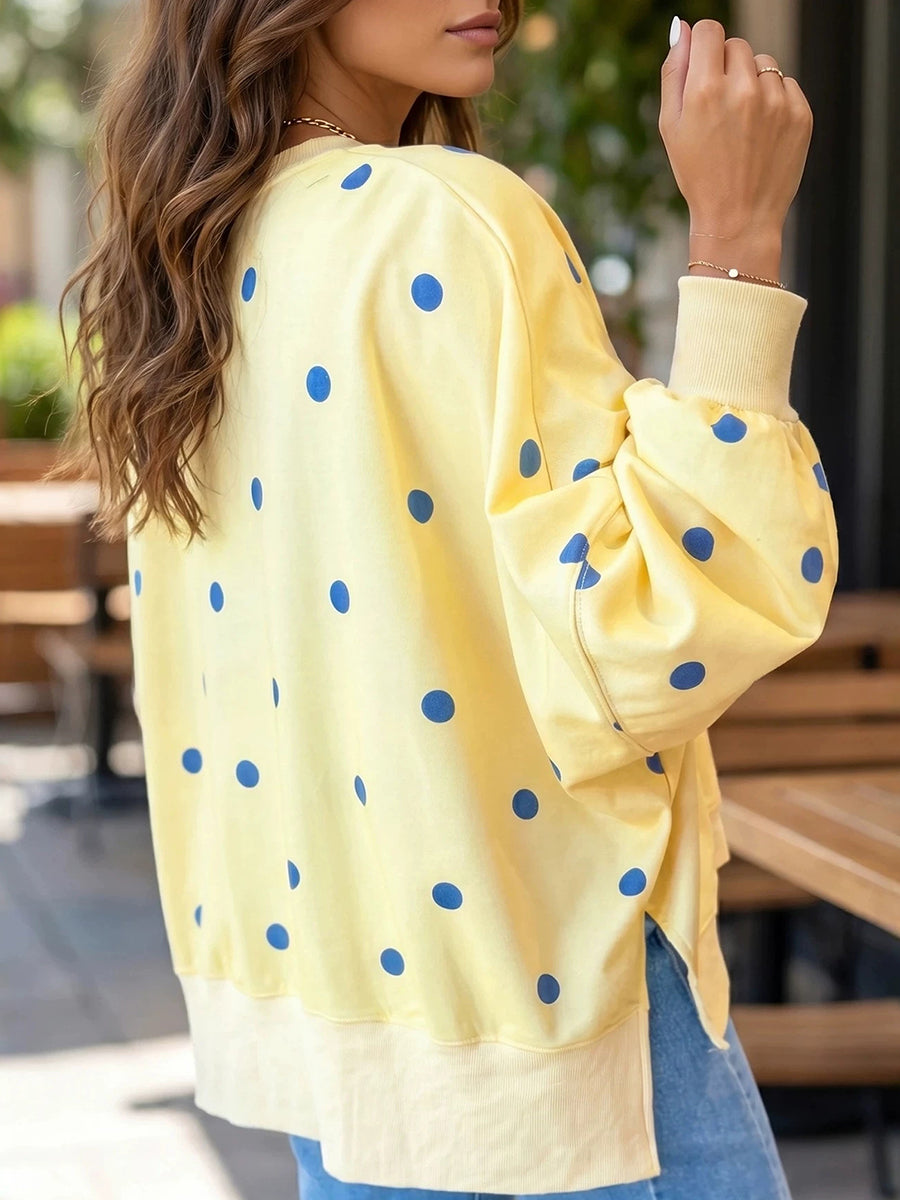 Poppy | Polka Dot Relaxed Sweatshirt for Women