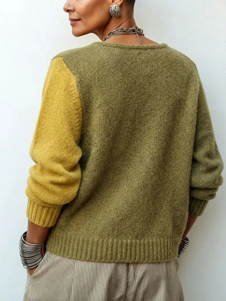 Tilda | Asymmetric Color-Block Sweater for Women